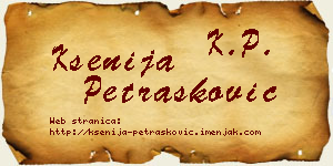 Ksenija Petrašković vizit kartica